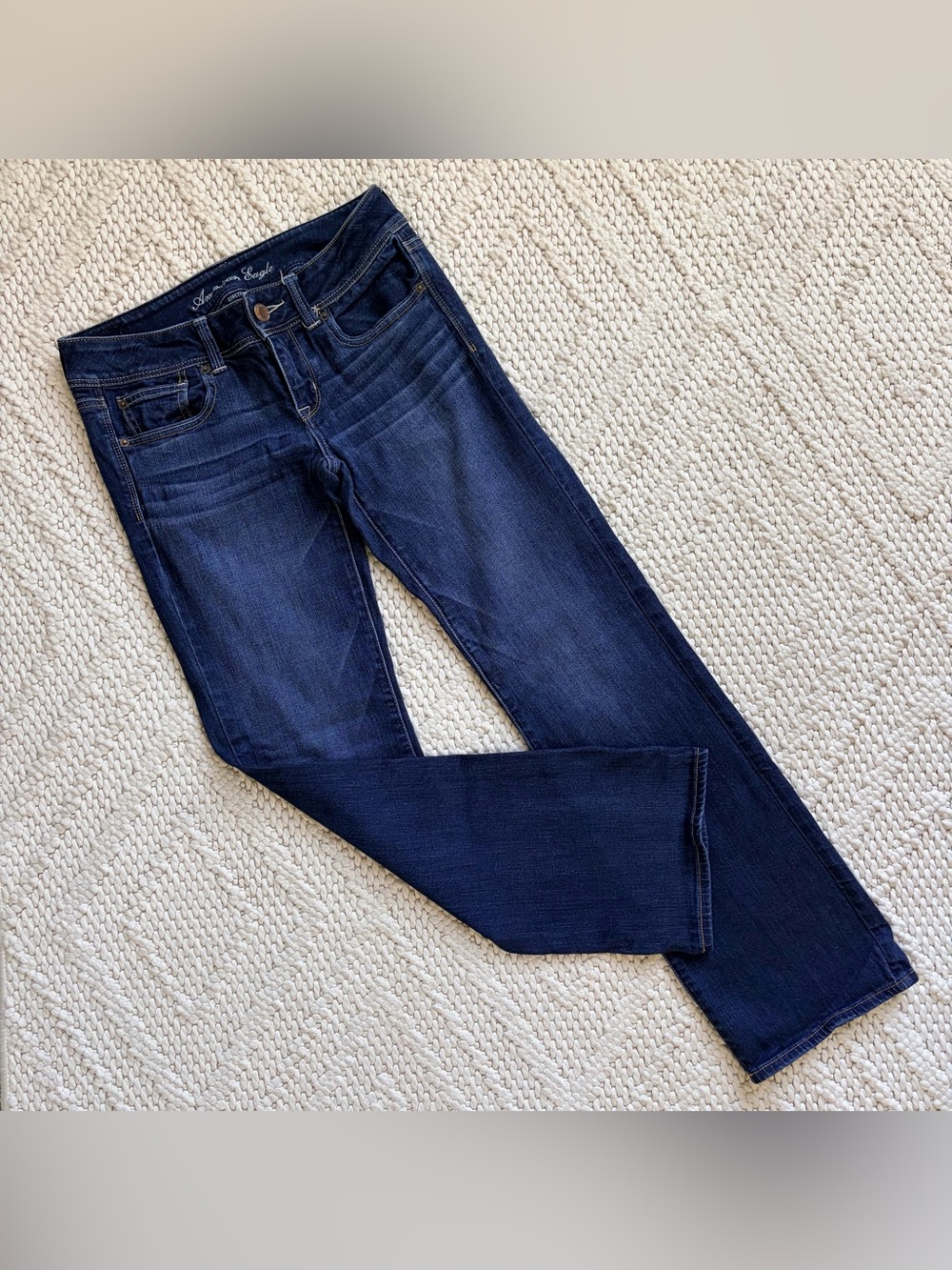 American Eagle Outfitters Dark Wash Slim Boot Cut Jeans Stretch Womens 6 EUC